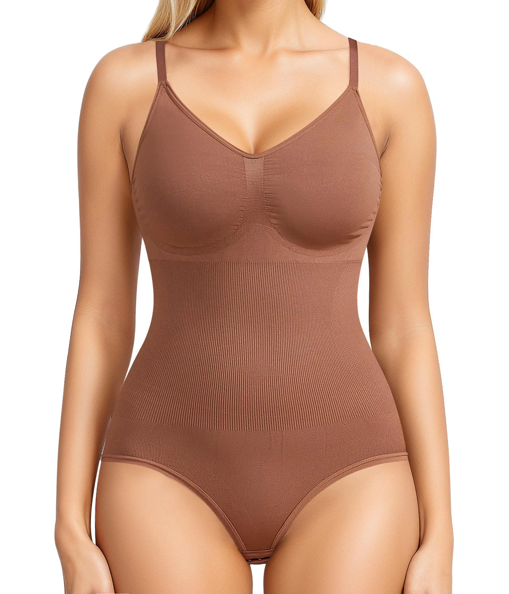 Seamless Women'S Bodysuit Tummy Control Shapewear Slimming Underwear Nylon Panty No Sleeve Spring Sensual Style