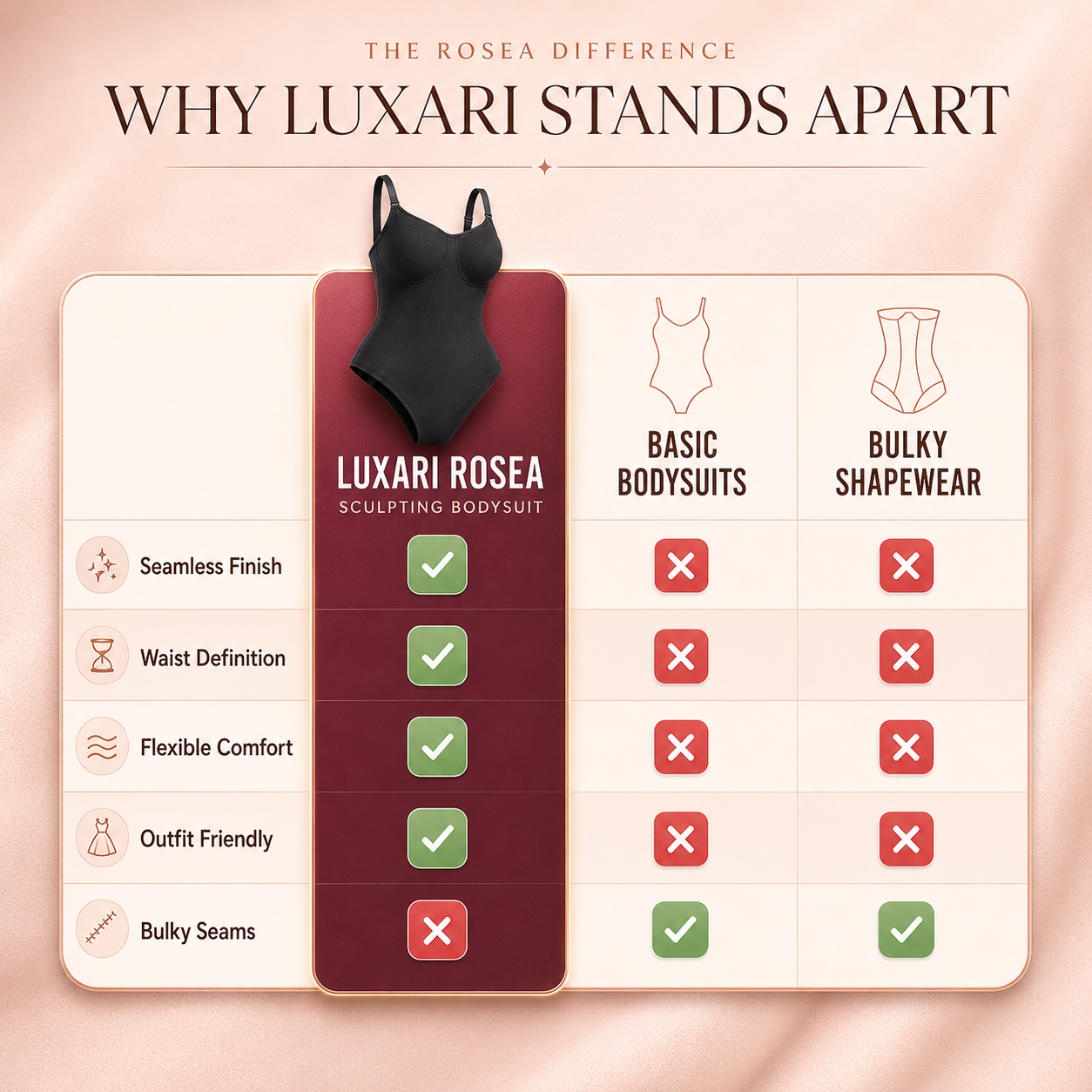 Luxari Rosea Shapewear BodySuit